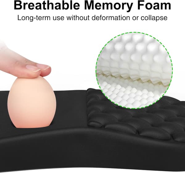 Ergonomisk musematte med håndleddstøtte, musematte med minne skum og