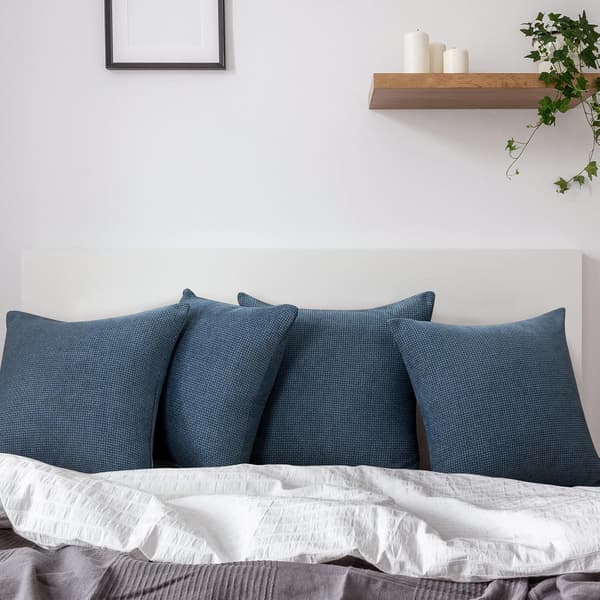 Mörkblå - 2-pack Kuddfodral 45x45cm Soffa Kuddfodral Kuddeöverdrag