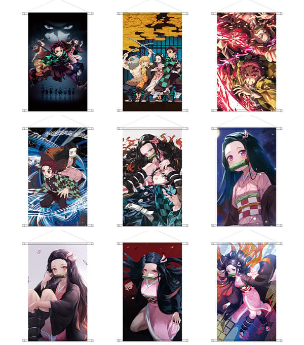 (60x40cm, Bröder och systrar 3+Nezuko 1+Nezuko 2+Nezuko 3) Anim