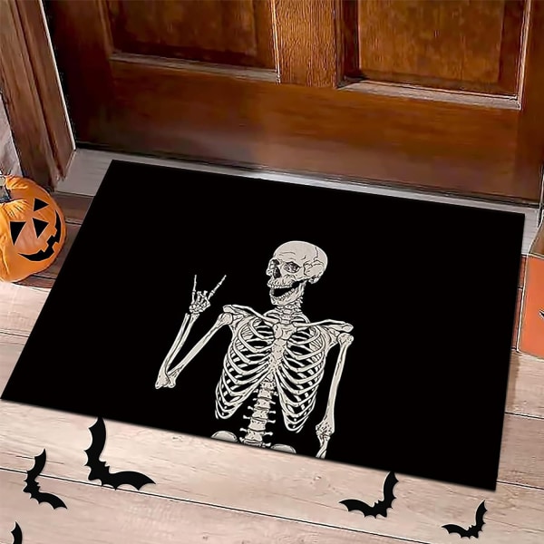 (40 x 60 cm) 3D Halloween-ovimatto, kylpymatto, klovni, Halloween Deco