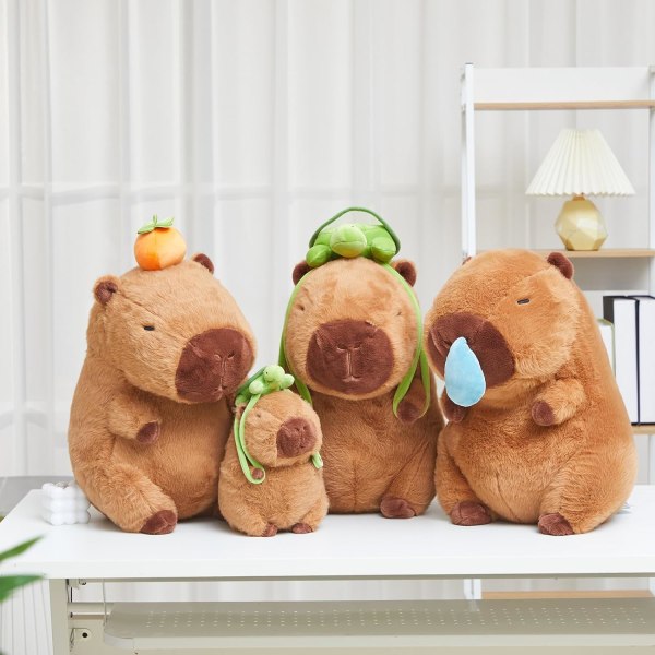 2 stk. søde capybara-bamser - nuttede 9'' capybara-plys