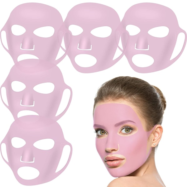 5 stykker Genanvendelig Silikone Ansigtsmaske Ansigtsmaske Betræk Hudmaske Genanvendelig