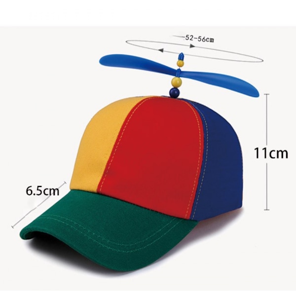 Farverig propelhat - propelhat - helikopterhat - baseba