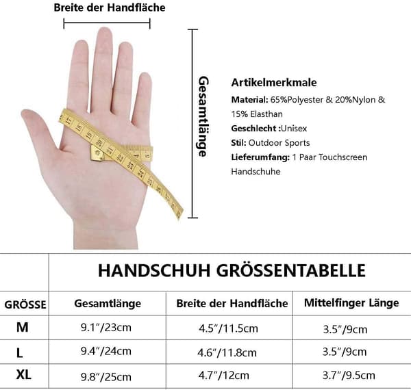 (L)Taktiske handsker til mænd - Touch Screen - Cykelhandsker - MTB