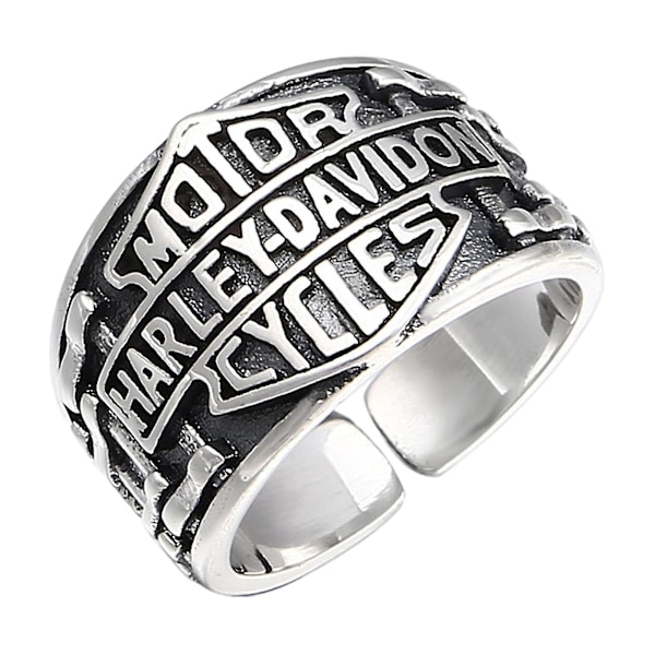 Harley Signet Ring, 925 Sterling Silver Biker Ring TA