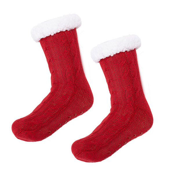 4 par fleece-strumpor varma strumpor golvstrumpor mid-tube strumpor damer jul