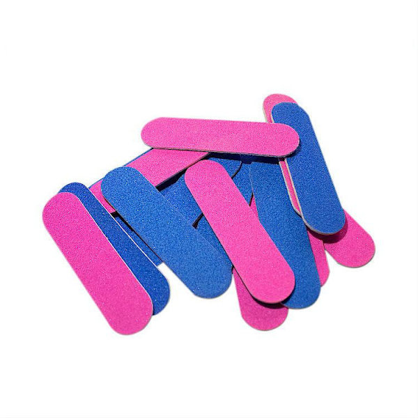 100 st Mini Nagelfil (5*1.3cm) - Professionell Dubbelsidig Engångsfolie Fin Polering Engångs Nagelfil