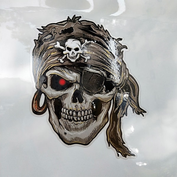 5 Pack Skull with Pirate Skull Car Sticker Personality Decorative