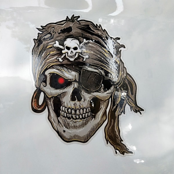 5-pak kranie med pirat-kranie-bilklistermærke, dekorativ personlighed