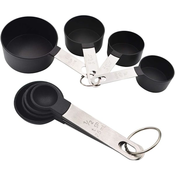 Plastmätkopp med måttsked - 8-delat set - Kopp en