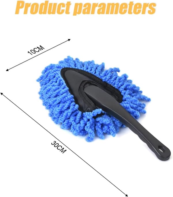 (Blå) 2-pak Mini Mikrofiber Biler Dash Duster Børste, Multifunktionel Bil Rengøring Børste, Bil Interi