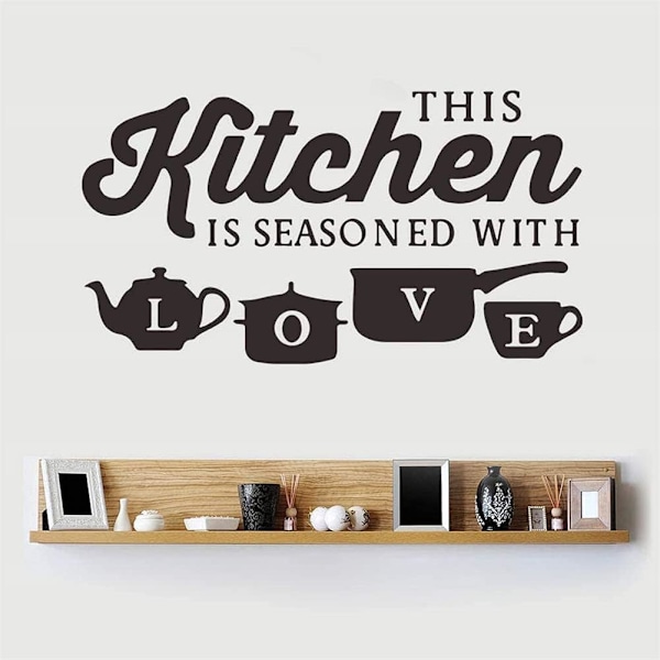 This Kitchen is Seasoned with Love Wall Stickers Kitchen Decoration Wall Decals Inspiratio