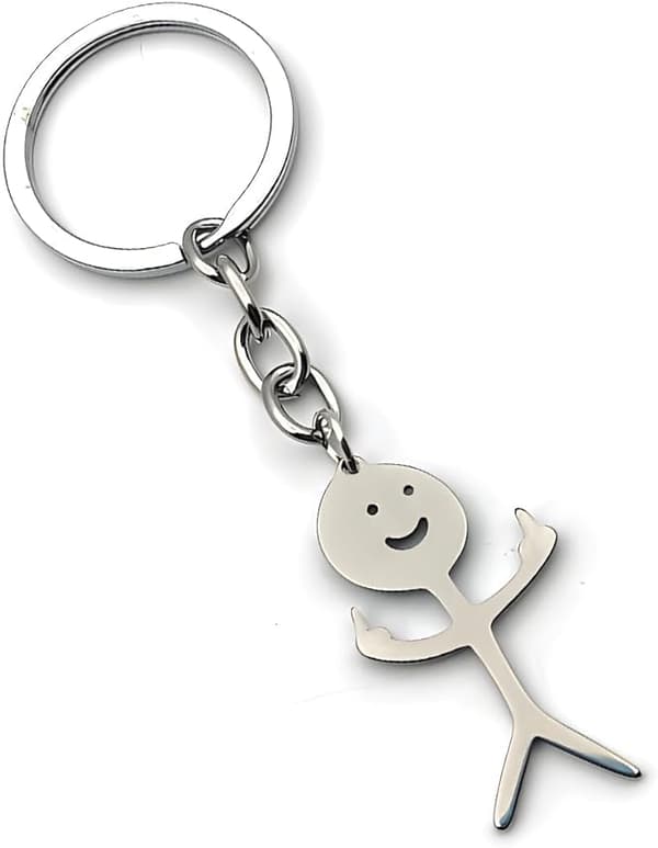 1 st Smiley Face Figur Keychain med Teckenspråk Finger I