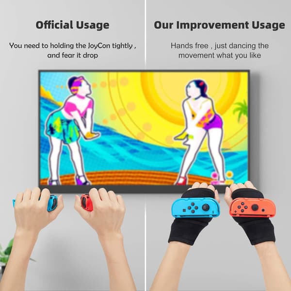 Switch Just Dance 2024 JoyCon Grip håndleddsstropp Boksedesign (Fr