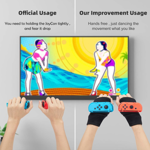 Switch Just Dance 2024 JoyCon Grip håndledsrem Boksedesign (Fr