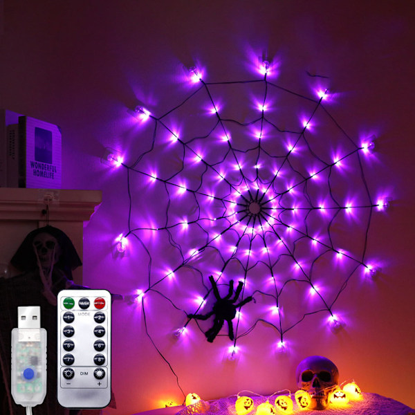 Spider Web Light Halloween LED Light String