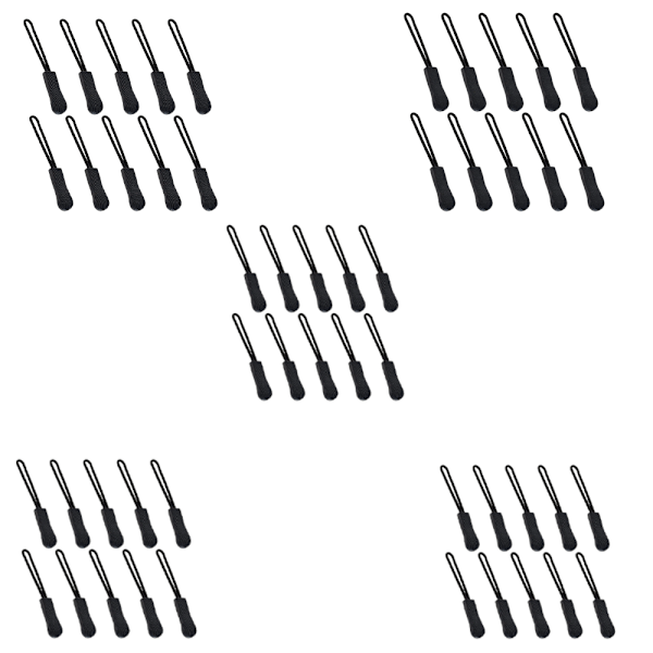 Dragkedjor 50 st Svarta Nylon Dragkedjor Dragkedjor Passar/Dragkedja Fixer med Non