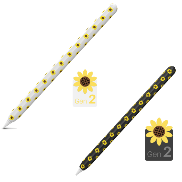2 Pack Sunflower Case for Apple Pencil 2nd Generation Cover Protective Sili