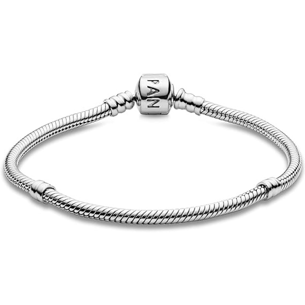 Smykke Ikoniske Øjeblikke Slangekæde Charm Sterling Sølv Armbånd I