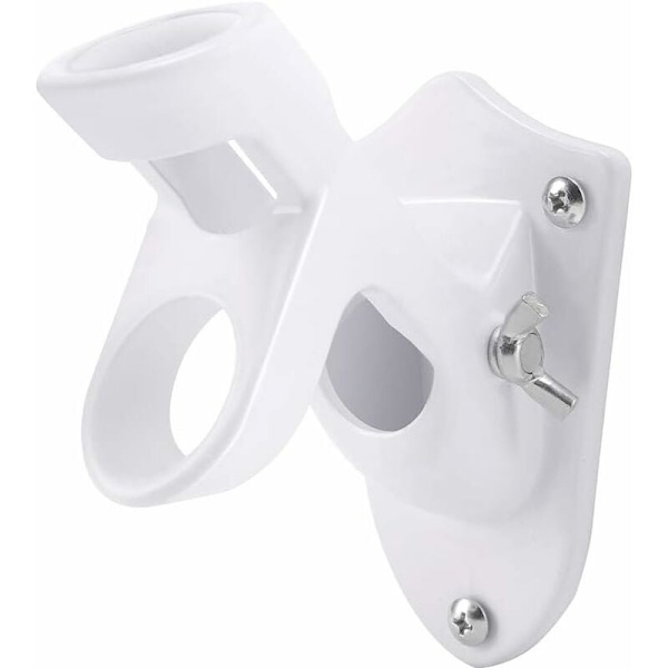 Flaggstangbrakett, 2-posisjons aluminiumsflaggstangbrakett med anti-rustlag, for 1 tommers metall, tre og plast F H