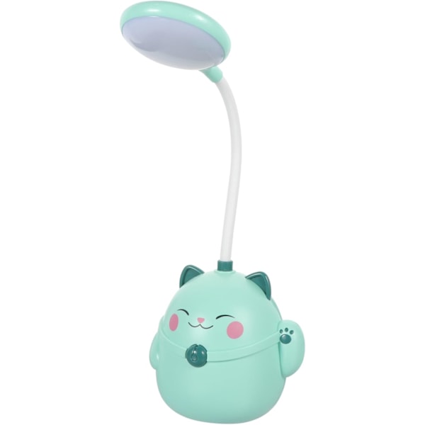 Lykkekatt Bordlampe Nattelys for Jenter Justerbar Skrivebordslampe Nattelys for Jente Liten Lampe for Barn LED Leselys