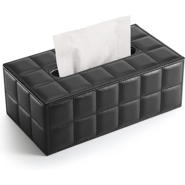 Rektangulær Leather Tissue Box