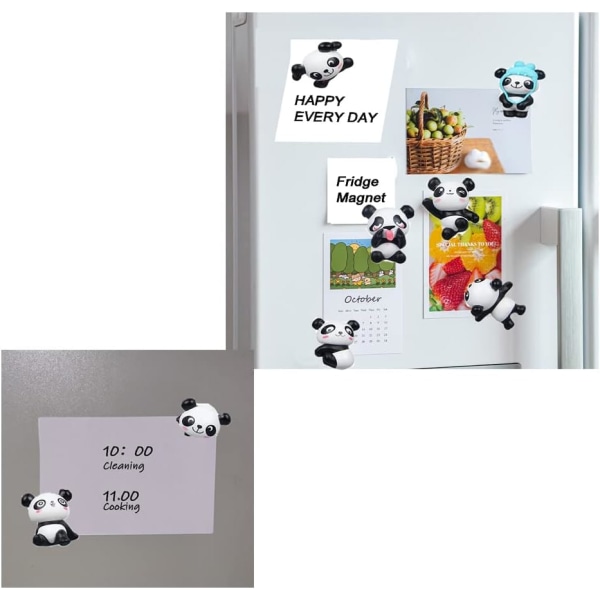 8 kpl Panda Animal Magnet (Random Panda),Panda Magnet, Animal Pe
