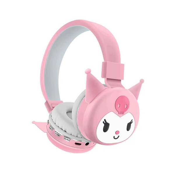 Sööt Sanrio Kuromi -kuulokkeet, lasten sarjakuva-anime Bluetooth -langattomat kuulokkeet, taitettavat pehmeät korvatyynyt B