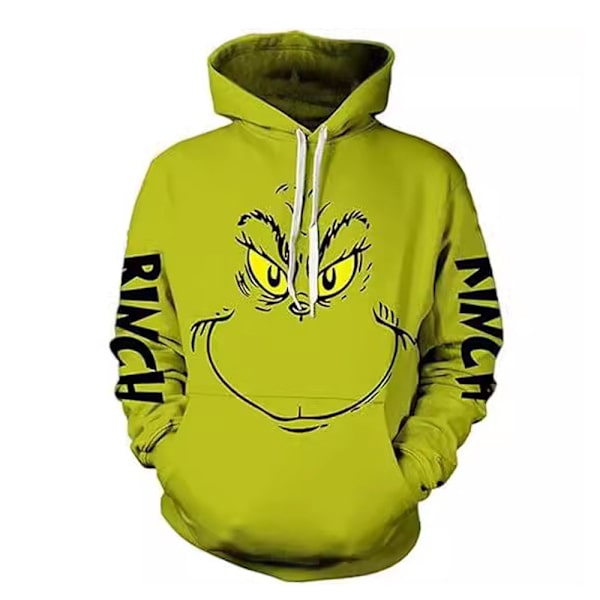 Unisex Jouluhuppari Novetly Paita Halloween Pusero Huppu Taskulla E 4XL
