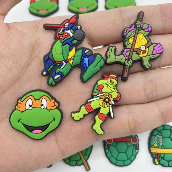 20 stk rosa jentete Ninja Turtle skodekorasjoner, personlig DIY