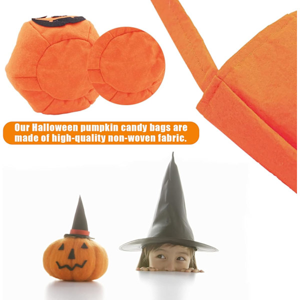 6 kpl Halloween-karkkipusseja, Halloween-kurpitsapusseja, kuitukangaspusseja, temppuilupusseja, lahjapusseja