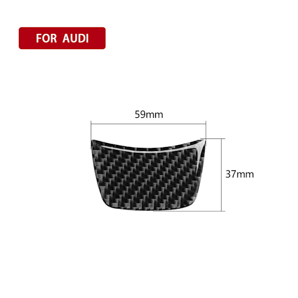 Styrlogotypdekaler för Audi A4 B6 B8 B7 B5 A3 8P 8L 8V A6 C5 C7 A5 A6 A7 (kolfiber)