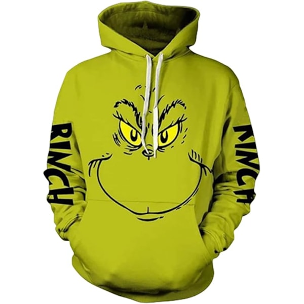 Unisex Jouluhuppari Novetly Paita Halloween Pusero Huppu Taskulla E 4XL