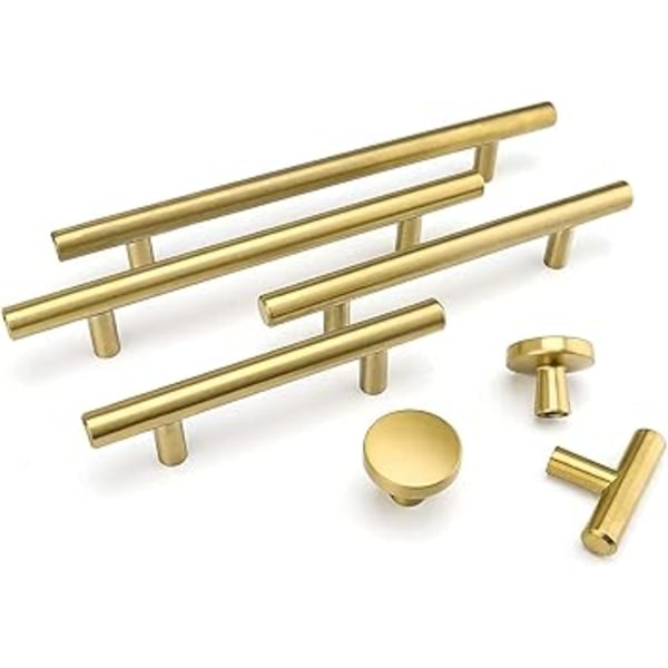 2-pack Guld Kökshandtag Köksluckhandtag 128mm Mässing Kökshandtag Lådhandtag Köksluckhandtag