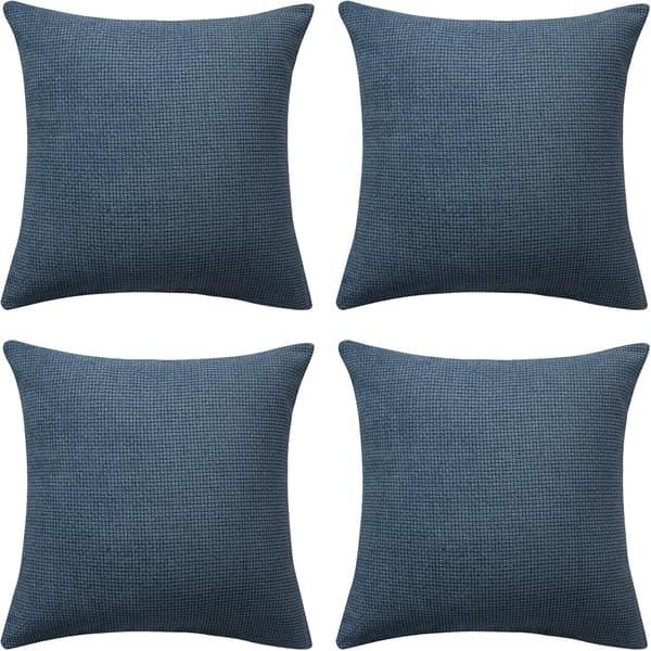 Mørkeblå - 2 stk. Pudebetræk 45x45cm Sofa Pudebetræk Pudebetræk
