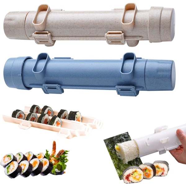 2 stk Sushi-apparat, Sushi Bazooka Sushi-maskin, Egnet for