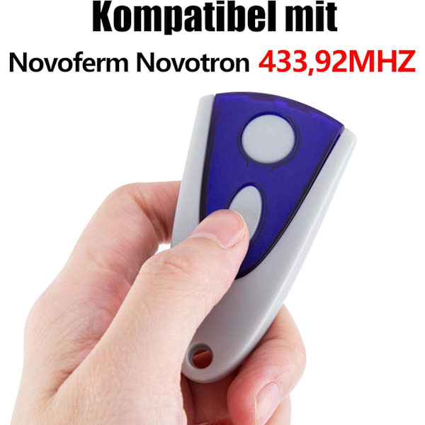 433,92 MHz:n autotallin oven kaukosäädin, yhteensopiva Novoferm MCHS43-2, MTR43-2, MNHS433 kanssa
