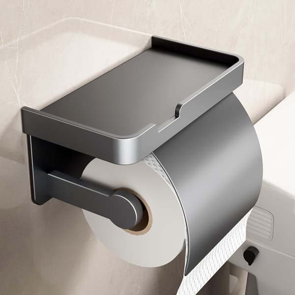 Toalettpappershållare, Aluminium, Grå