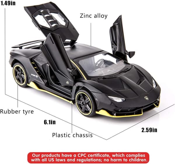 Kompatibel med 1:32 Lamborghini LP770 Legetøjsbil til Børn