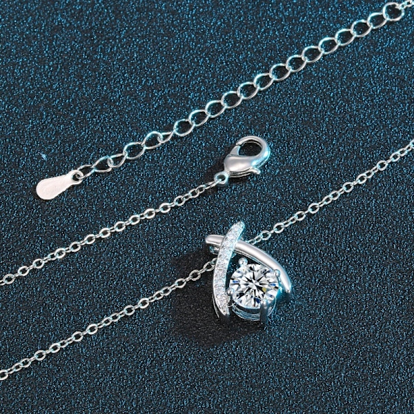 Moissanite-sydänriipus naisille, korulahja naisille, vaimolle, tyttöystävälle, syntymäpäivälahja E
