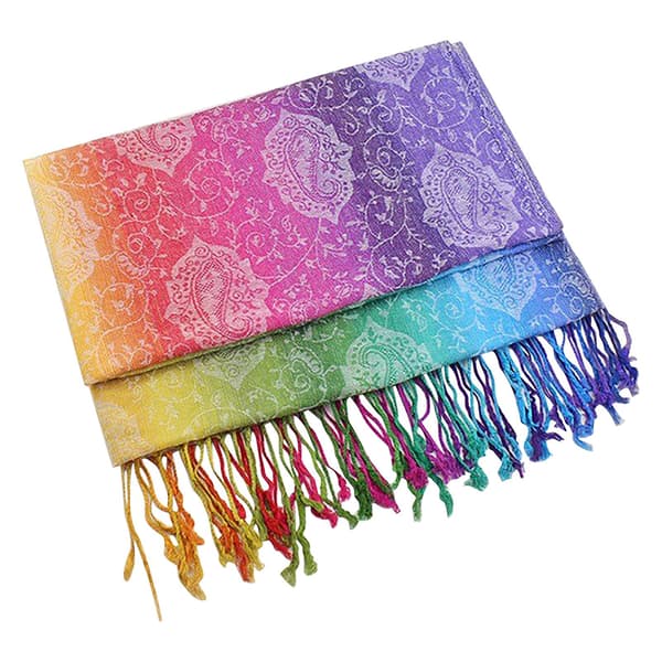 Farverig Cashew Willow Leaf Dame Efterår og Vinter Varm Sjal E