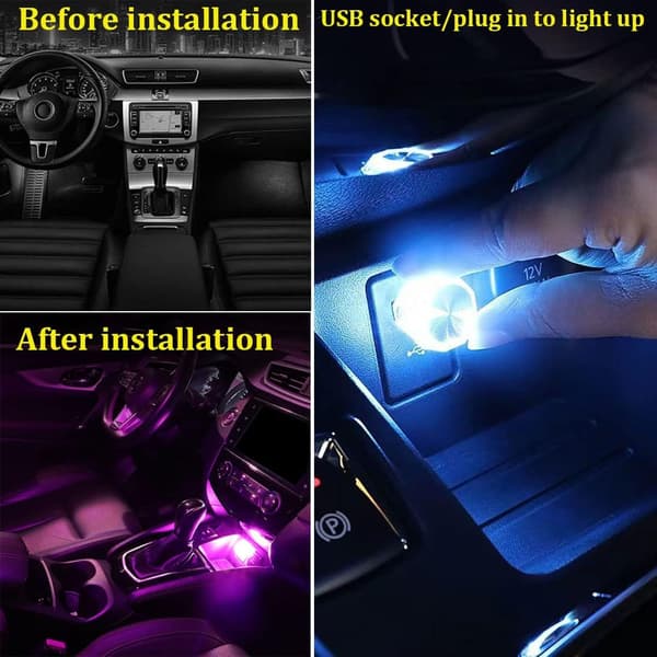 10 stk USB-stemningslys, USB-strobelys, plugg inn LED-minilampe