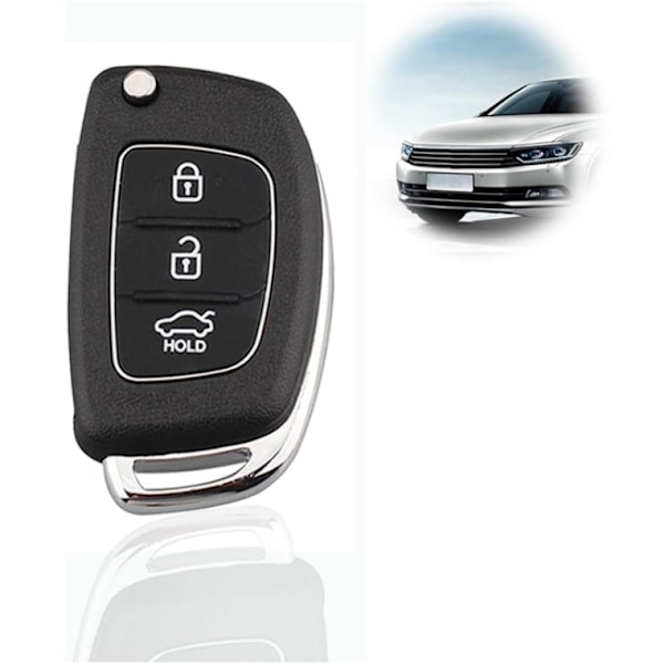 3 Buttons Car Key Fob Case Compatible with Hyundai i40 i20 i30 i10 ix20 ix30 ix35 ix45 ix55 Santa Fe