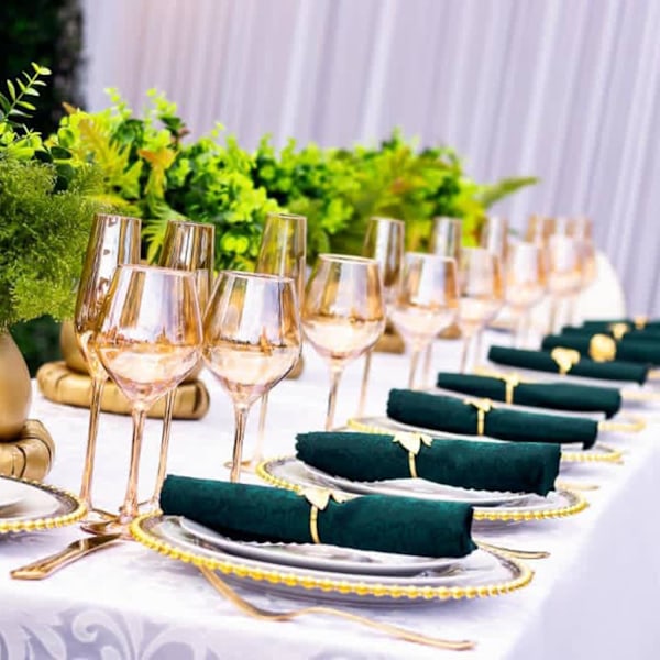 12 st guld servettringar, metall servett spännen, för skörd, tacksägelse, bröllop, middag, fest