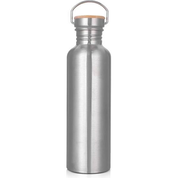 1L Ruostumattomasta Teräksestä Valmistettu Vedenpullo, Urheiluvadenpullo A 1000ml