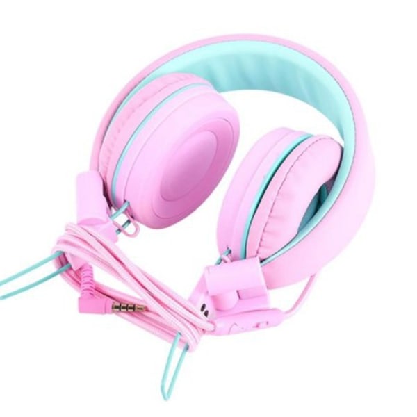 Hörlurar för barn - hopfällbar stereo trasselfri 3,5 mm uttag Wired Ov