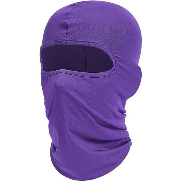 (Lila) Balaclava Skidmask, UV-skydd, Motorcykelhalsduk, Su P