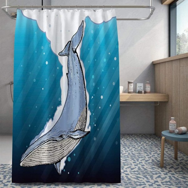 100X180cm Super Pitkä Vedenpitävä Läpikuultava Suihkuverho Eco-Fr