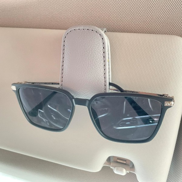 Solbrilleholdere (grå) for bilsolskjerm, magnetisk skinnglass