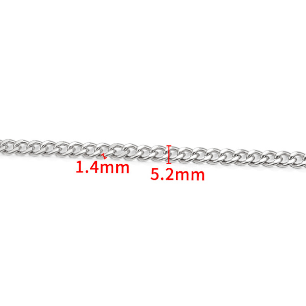5 metrin alumiininen reunaketju 5,2x1,4 mm kierretyt lenkit ristikkäiset kaapeliketjut kullatut kelalla f